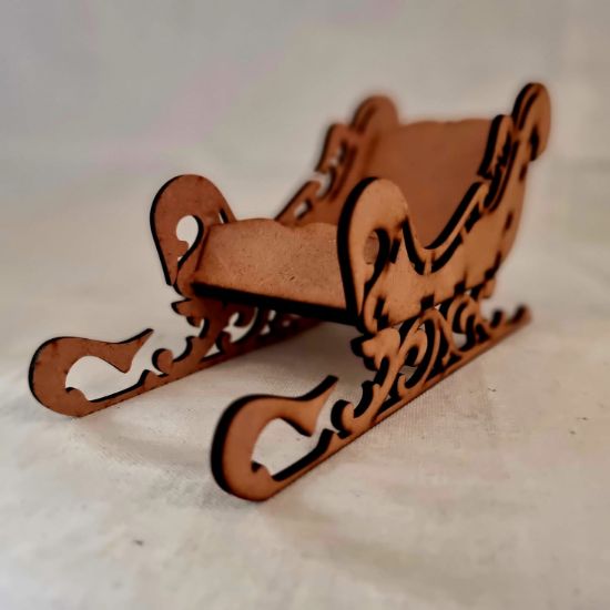 Laser Cut Decorative Wooden Santa Sleigh