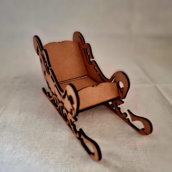 Laser Cut Decorative Wooden Santa Sleigh