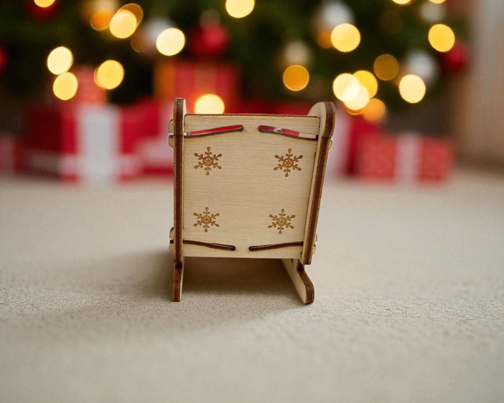 Laser Cut Mini Holiday Sleigh Candy Dish