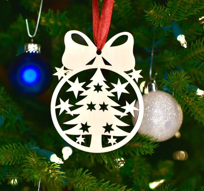Laser Cut Christmas Tree Bauble