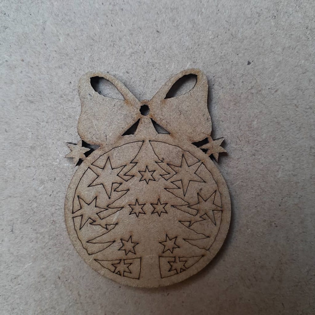 Laser Cut Engraving Ornament Christmas Tree Bauble