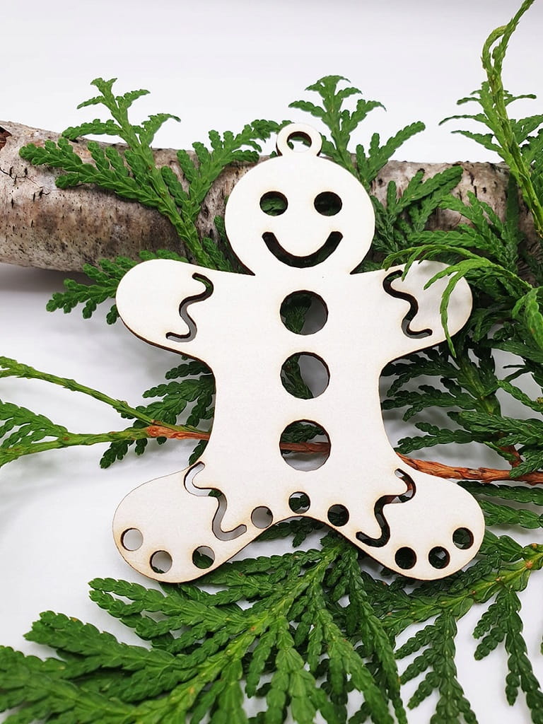 Laser Cut Gingerbread Man Hanging Ornament