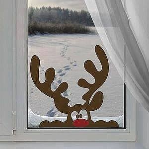 Laser Cut Christmas Deer Window Decor
