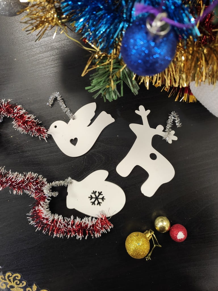 Laser Cut Christmas Festive Ornaments