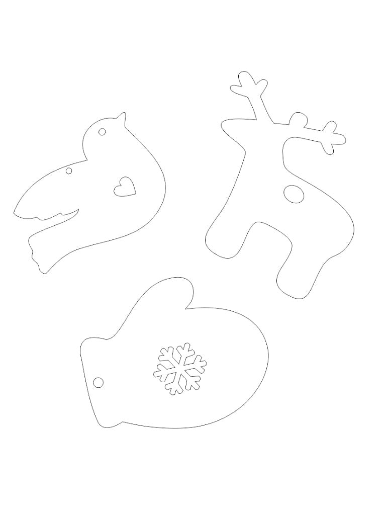 Laser Cut Christmas Festive Ornaments