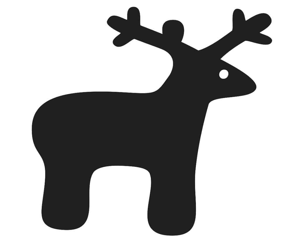 Laser Cut Festive Deer Ornament
