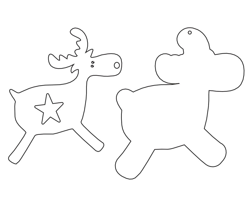 Laser Cut Two Layer Christmas Deer Ornament