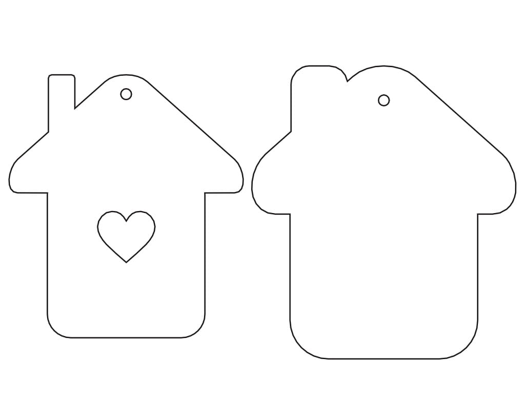 Laser Cut Two Layer House Christmas Ornament