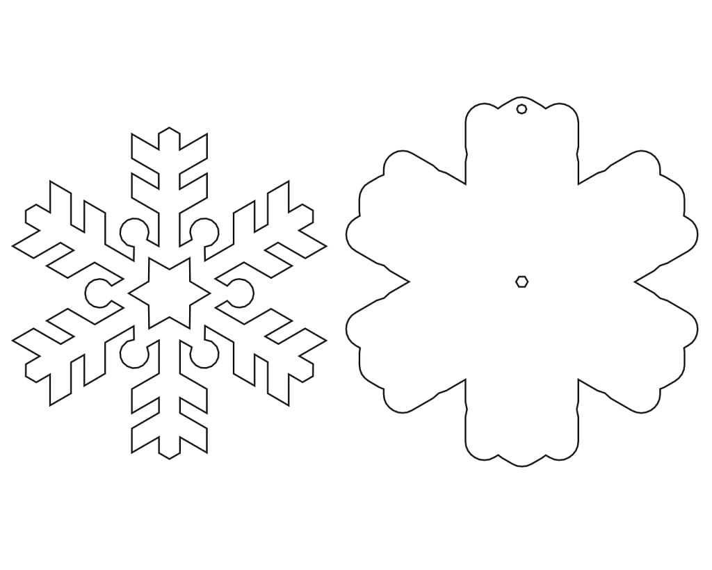 Laser Cut Two Layer Snowflake Christmas Ornament