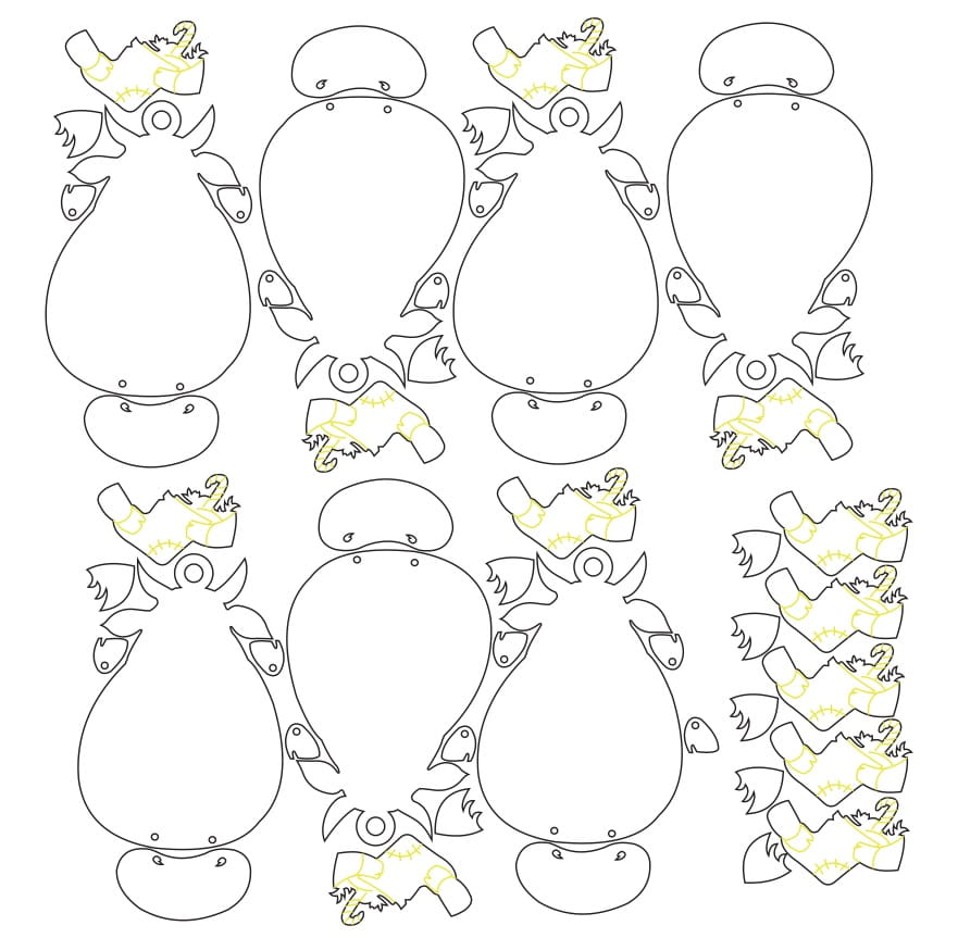 Laser Cut Reindeer Ornament for Holiday Decor