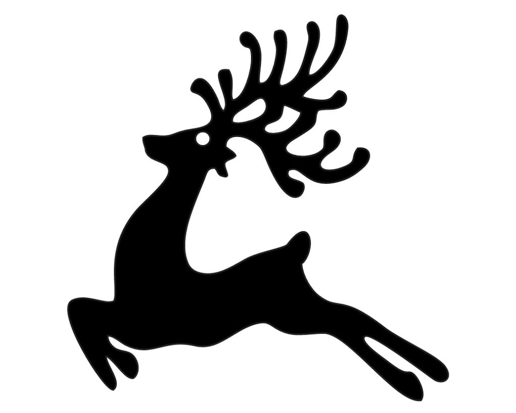 Laser Cut Jumping Reindeer Christmas Tree Ornament