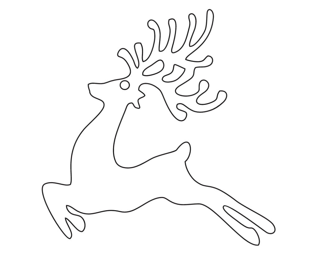 Laser Cut Jumping Reindeer Christmas Tree Ornament