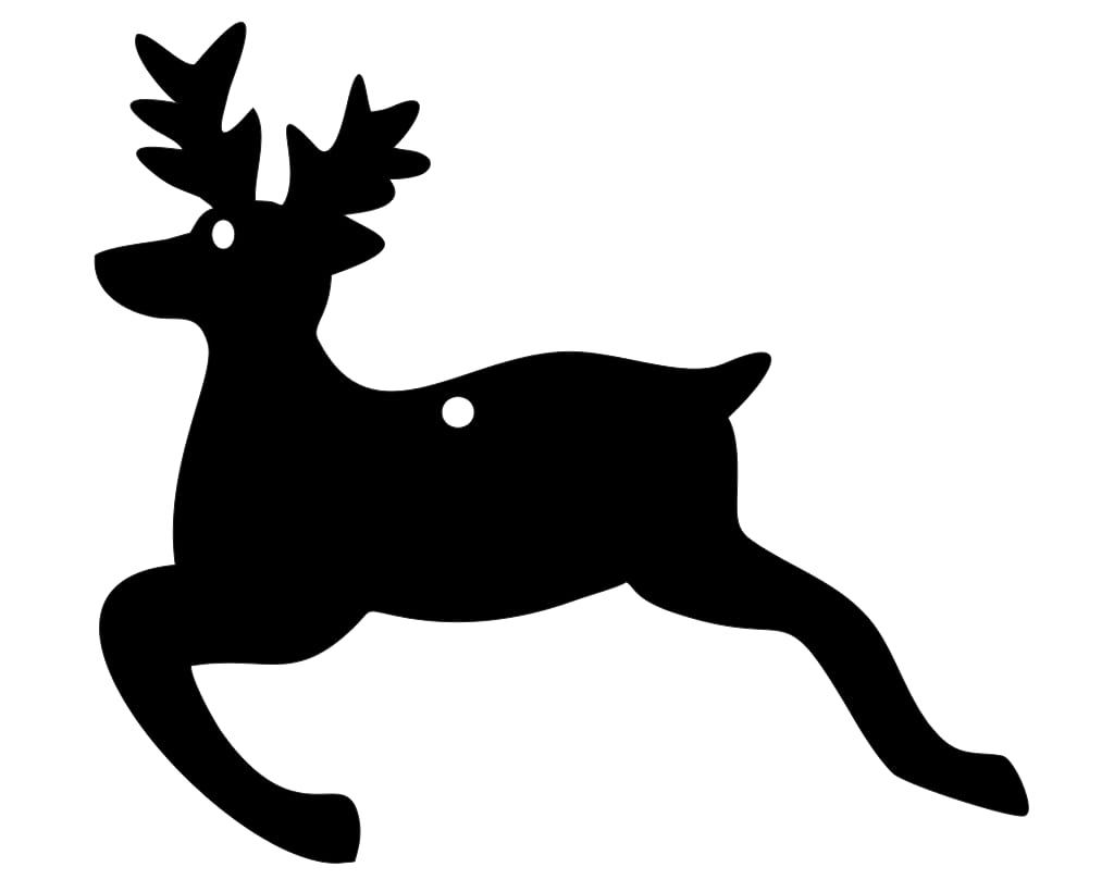 Laser Cut Running Reindeer Christmas Ornament