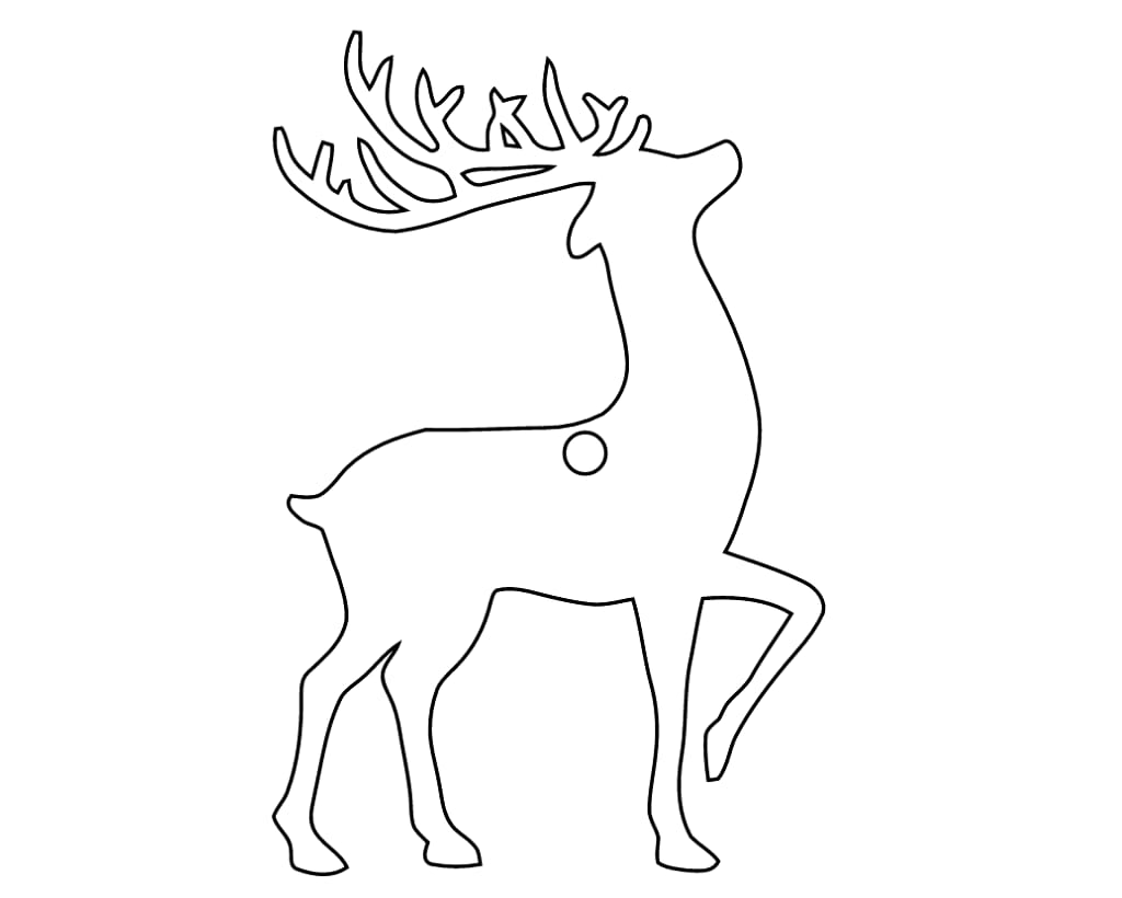 Laser Cut Reindeer Ornament Christmas Tree Hanging Decor