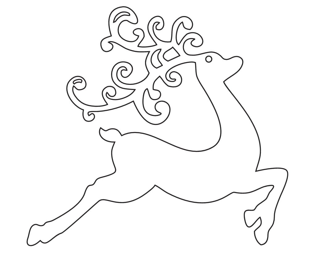 Laser Cut Reindeer Ornament Holiday Tree Decor