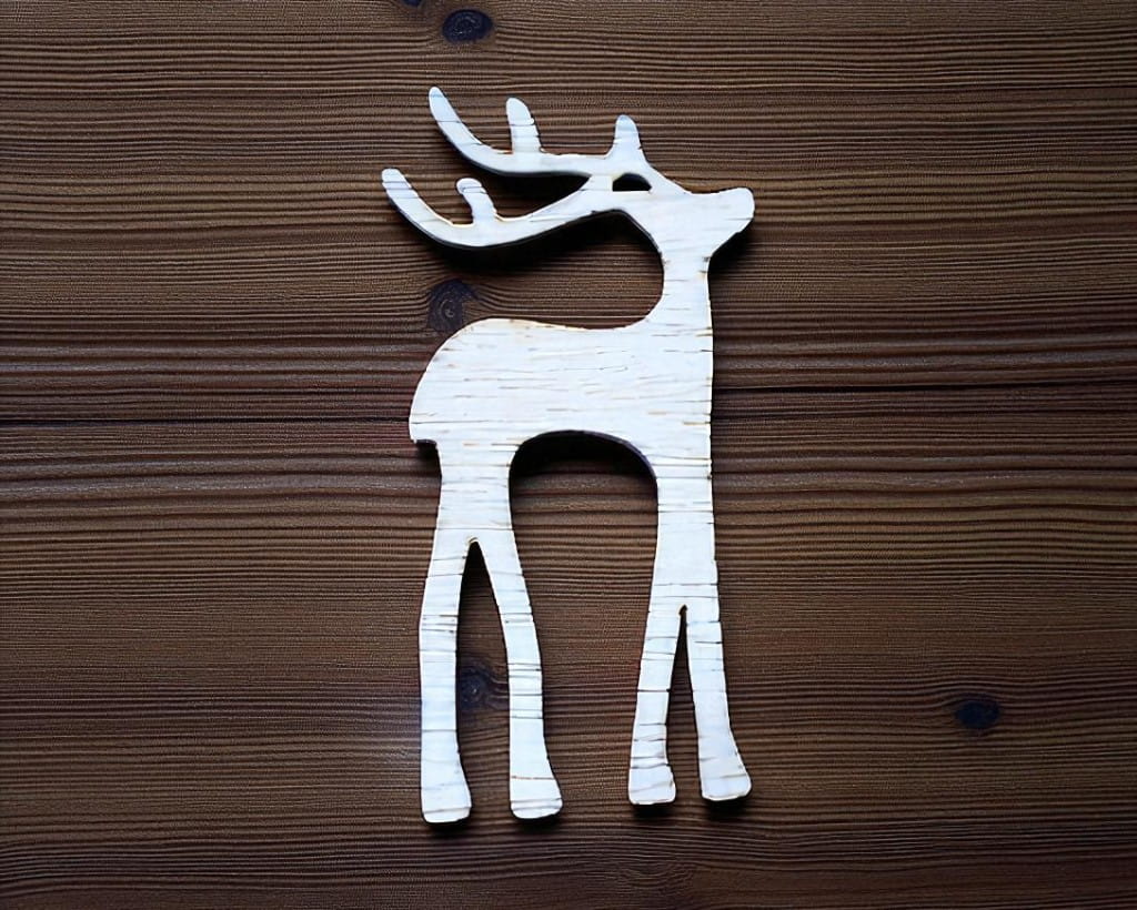Laser Cut Reindeer Ornament Christmas Tree Decor