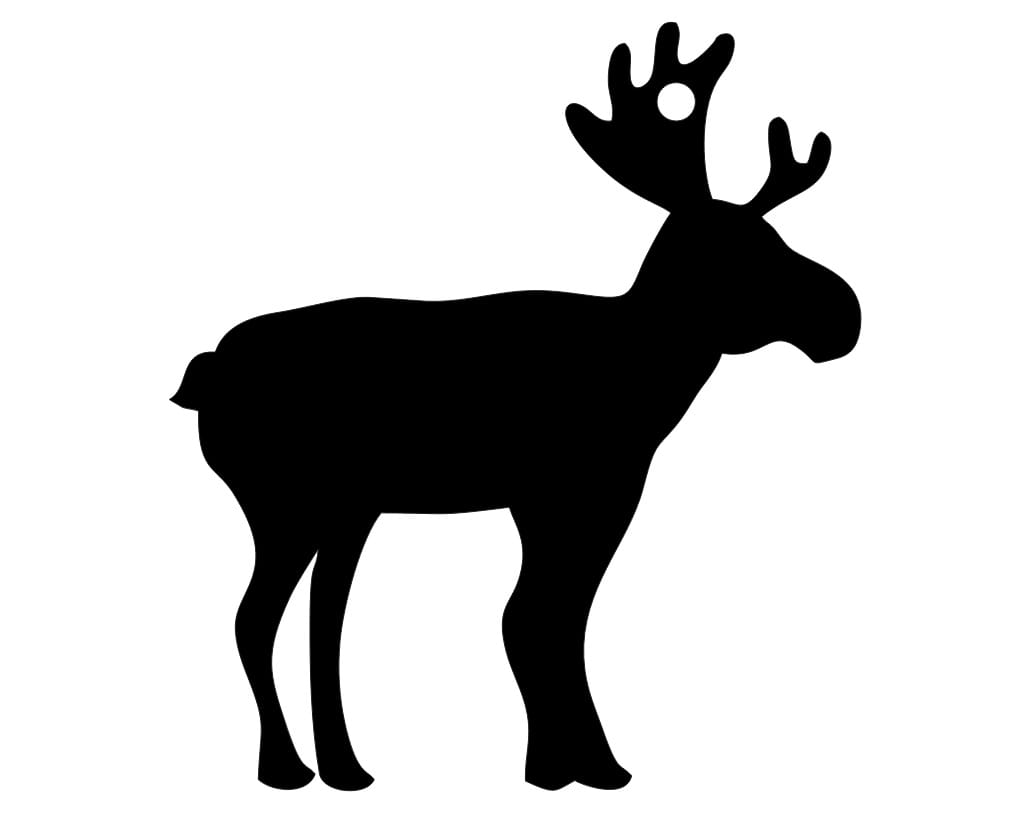 Laser Cut Moose Christmas Tree Hanging Ornament