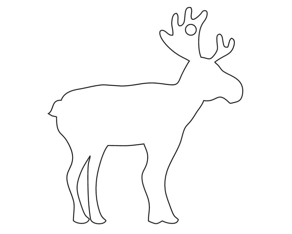 Laser Cut Moose Christmas Tree Hanging Ornament