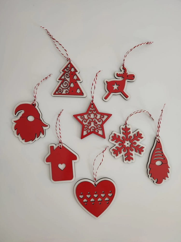 Laser Cut Two Layer Christmas Tree Toys