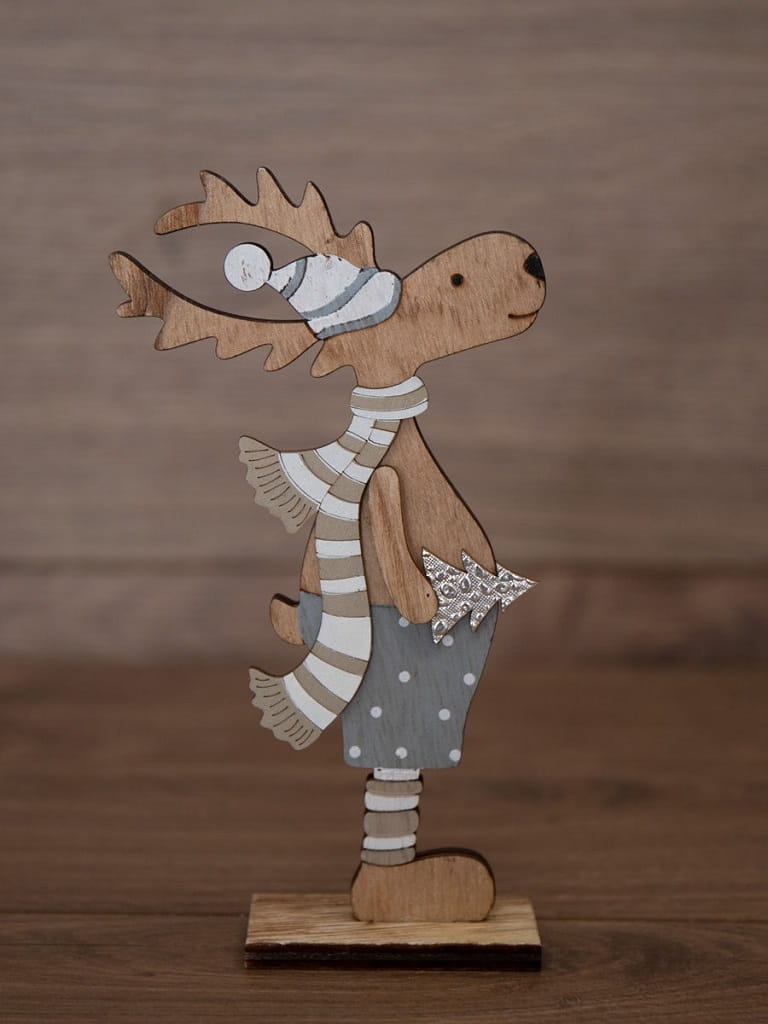 Laser Cut Cute Standing Deer Christmas Decor