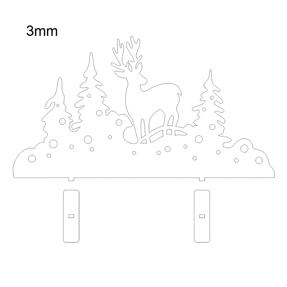 Laser Cut Christmas Village Display Stand Festive Holiday Decoration