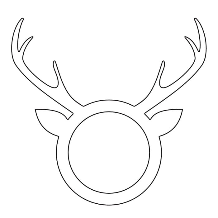 Laser Cut Wooden Napkin Ring with Horns