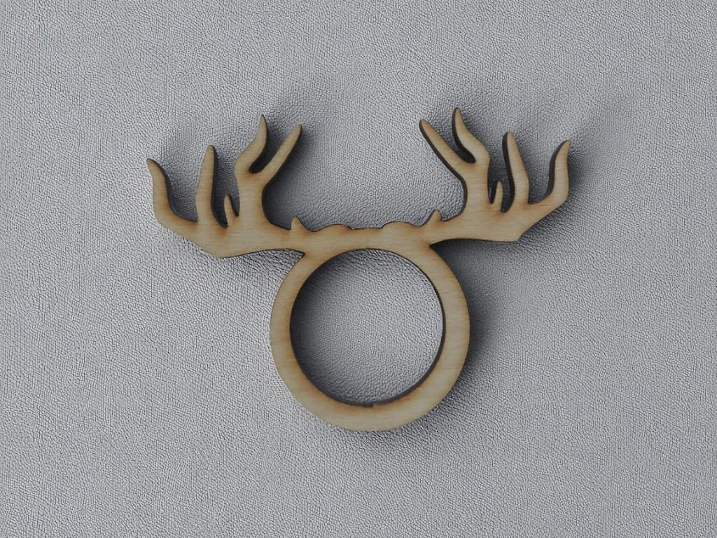 Laser Cut Wooden Reindeer Serviette Ring