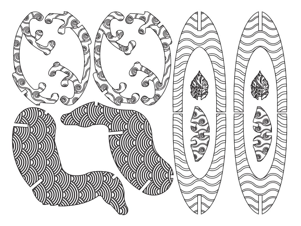 Laser Cut Elegant Engraved Christmas Reindeer