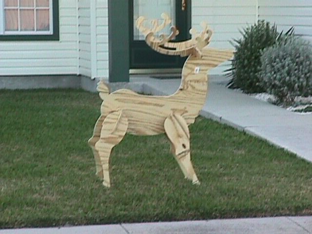 Laser Cut Free Standing Deer Christmas Decoration