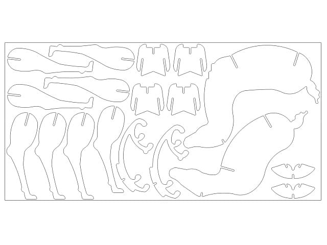 Laser Cut Free Standing Deer Christmas Decoration