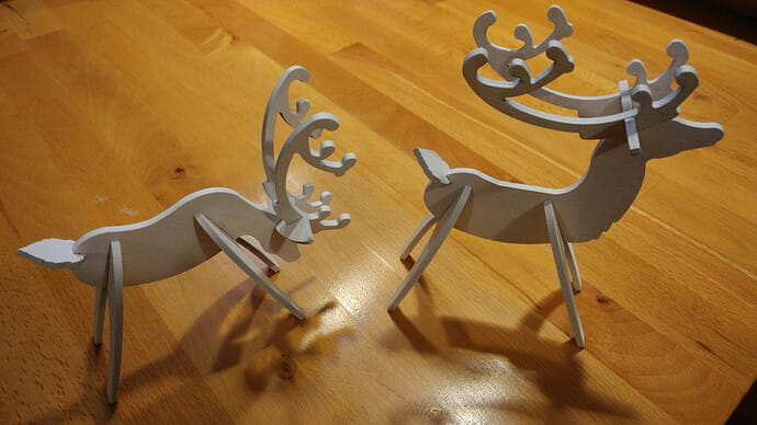 Laser Cut Free Standing Reindeer Christmas Decorations