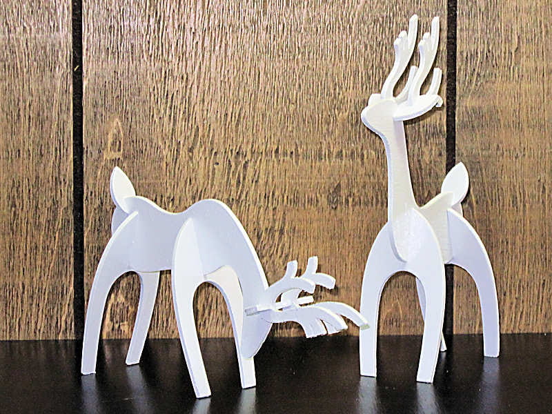 Laser Cut Wooden Reindeer Yard Art Lawn Decoration