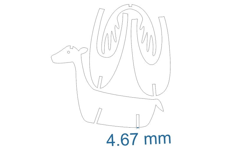 Laser Cut Wooden Rudolph Reindeer Decoration CNC Router Plan