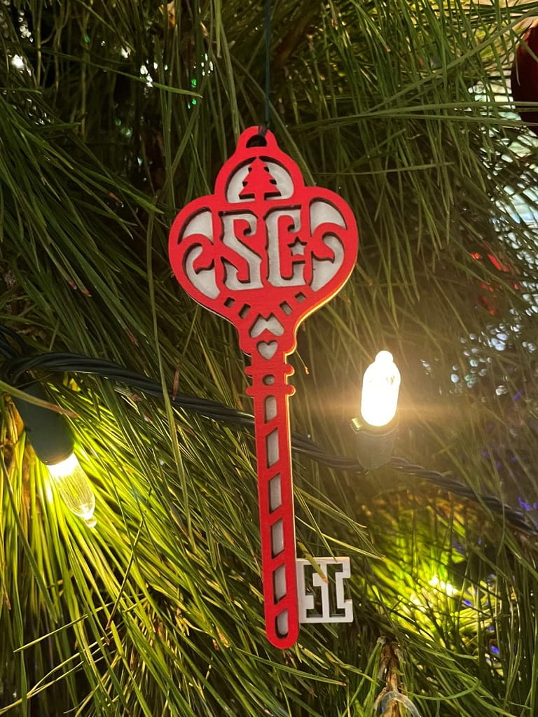 Laser Cut Santa Magic Key Ornament