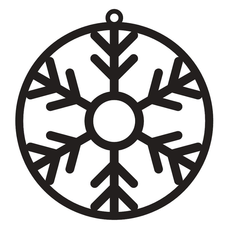 Laser Cut Decorative Snowflake Christmas Ornament