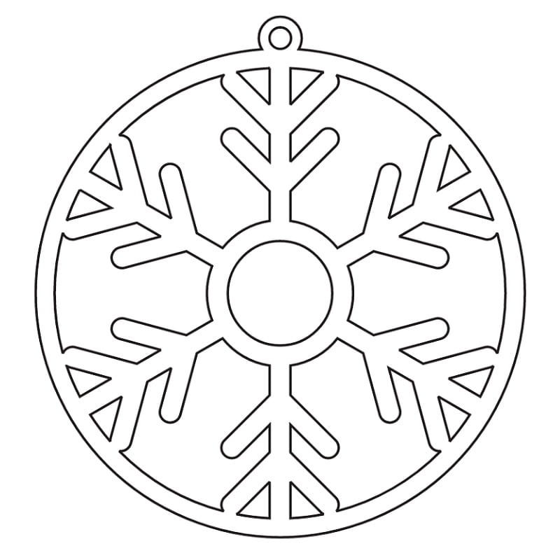 Laser Cut Decorative Snowflake Christmas Ornament