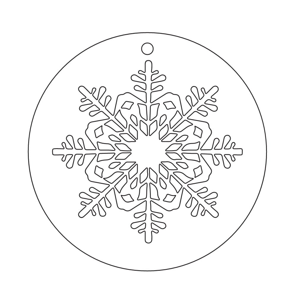 Laser Cut Acrylic Snowflake Christmas Tree Decor