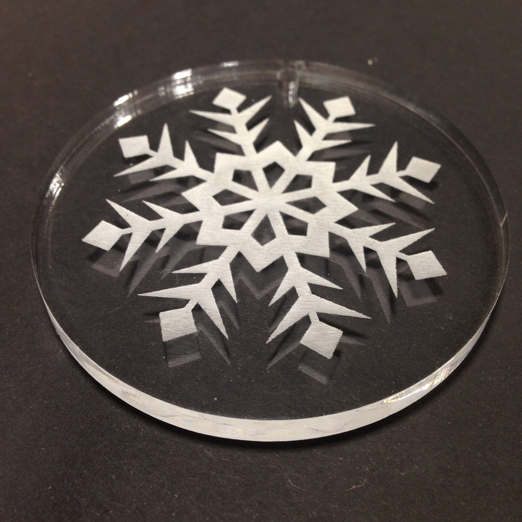 Laser Cut Acrylic Snowflake Christmas Tree Ornament