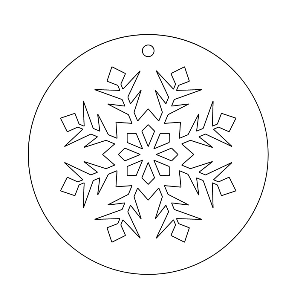 Laser Cut Acrylic Snowflake Christmas Tree Ornament