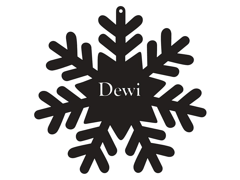 Laser Cut Personalized Wooden Snowflake Ornament