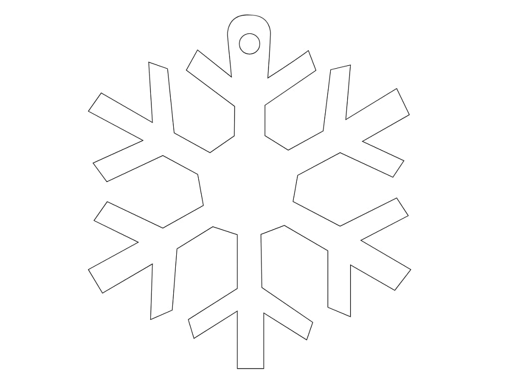 Laser Cut Snowflake Hanging Ornament