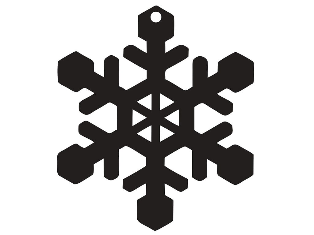 Laser Cut Snowflake Christmas Hanging Ornament