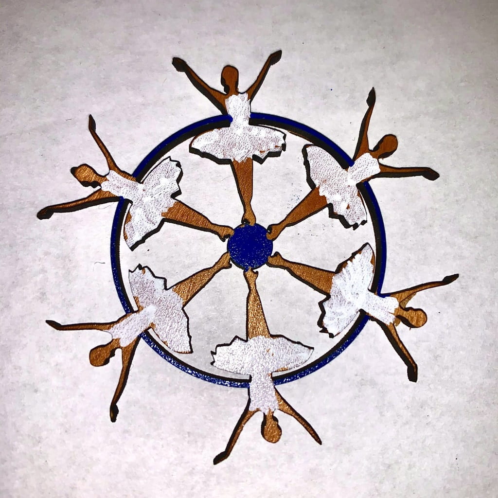 Laser Cut Ballerina Snowflake Ornament