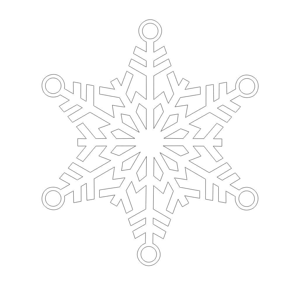 Laser Cut Decorative Snowflake Christmas Tree Ornament