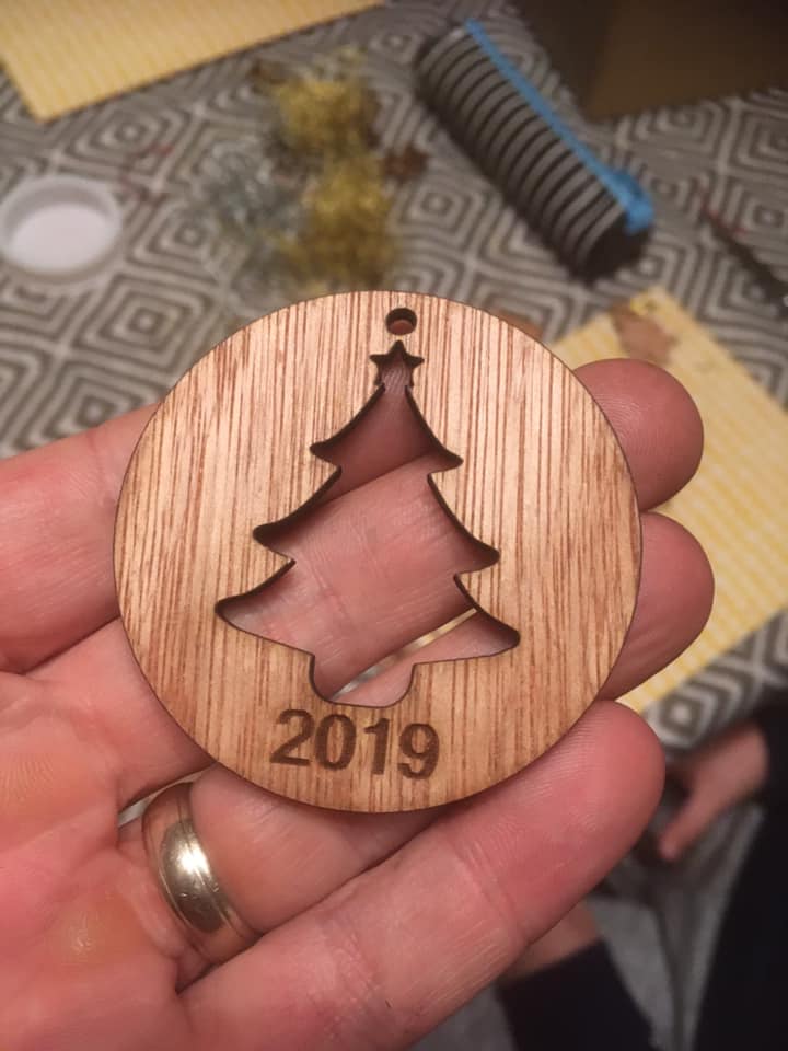 Laser Cut New Year Christmas Tree Ball