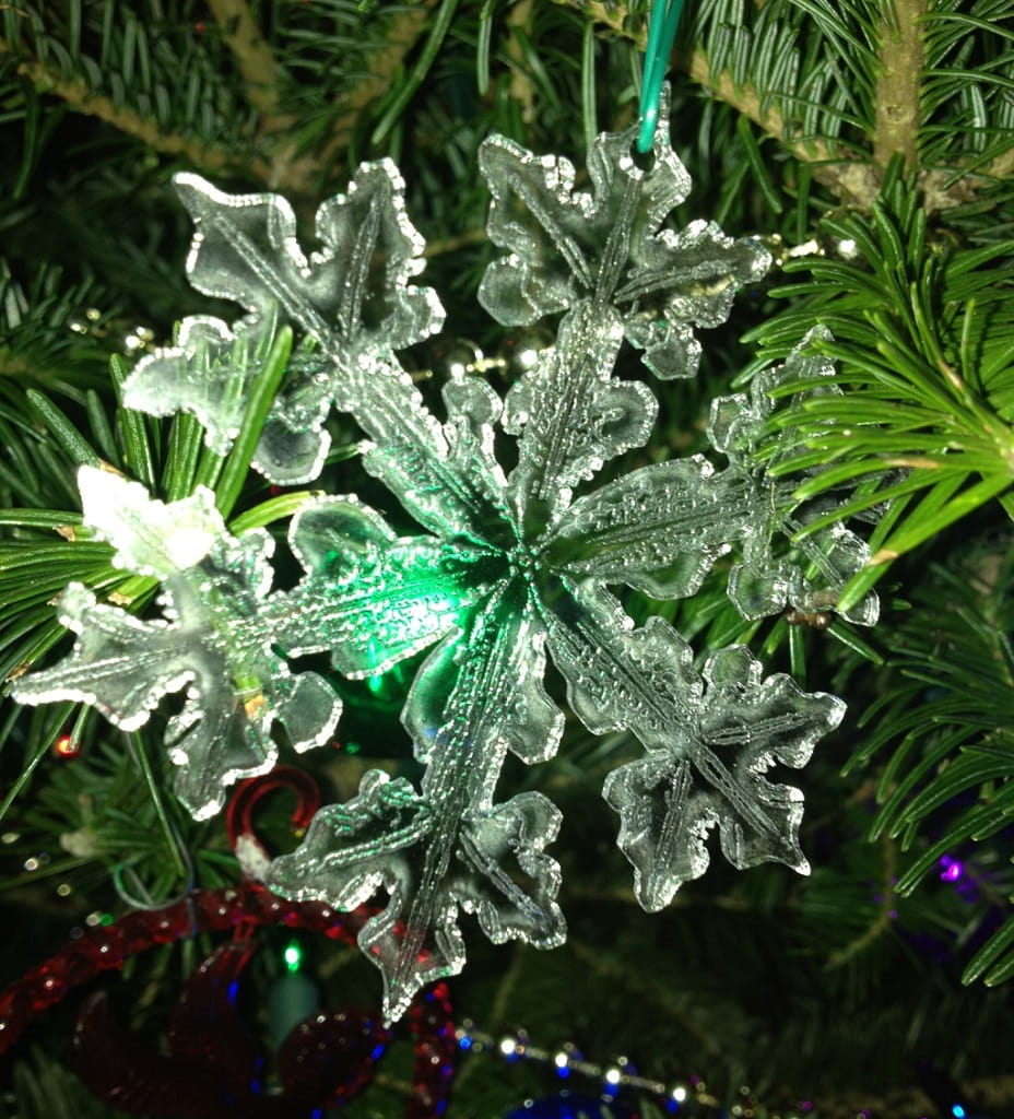 Laser Cut Acrylic Snowflake Ornaments