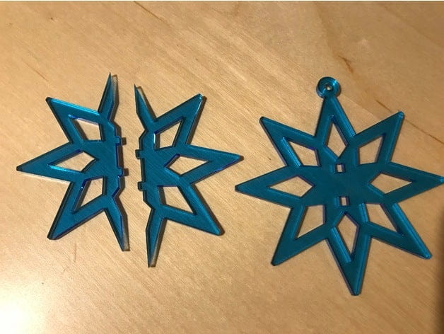 Laser Cut Hanging Christmas Tree Star Pendant