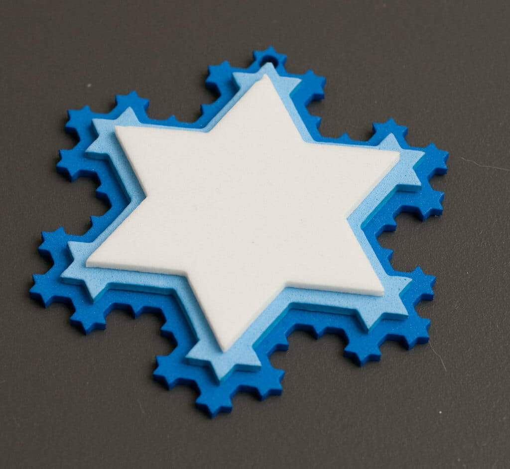 Laser Cut Koch Snowflake Ornament