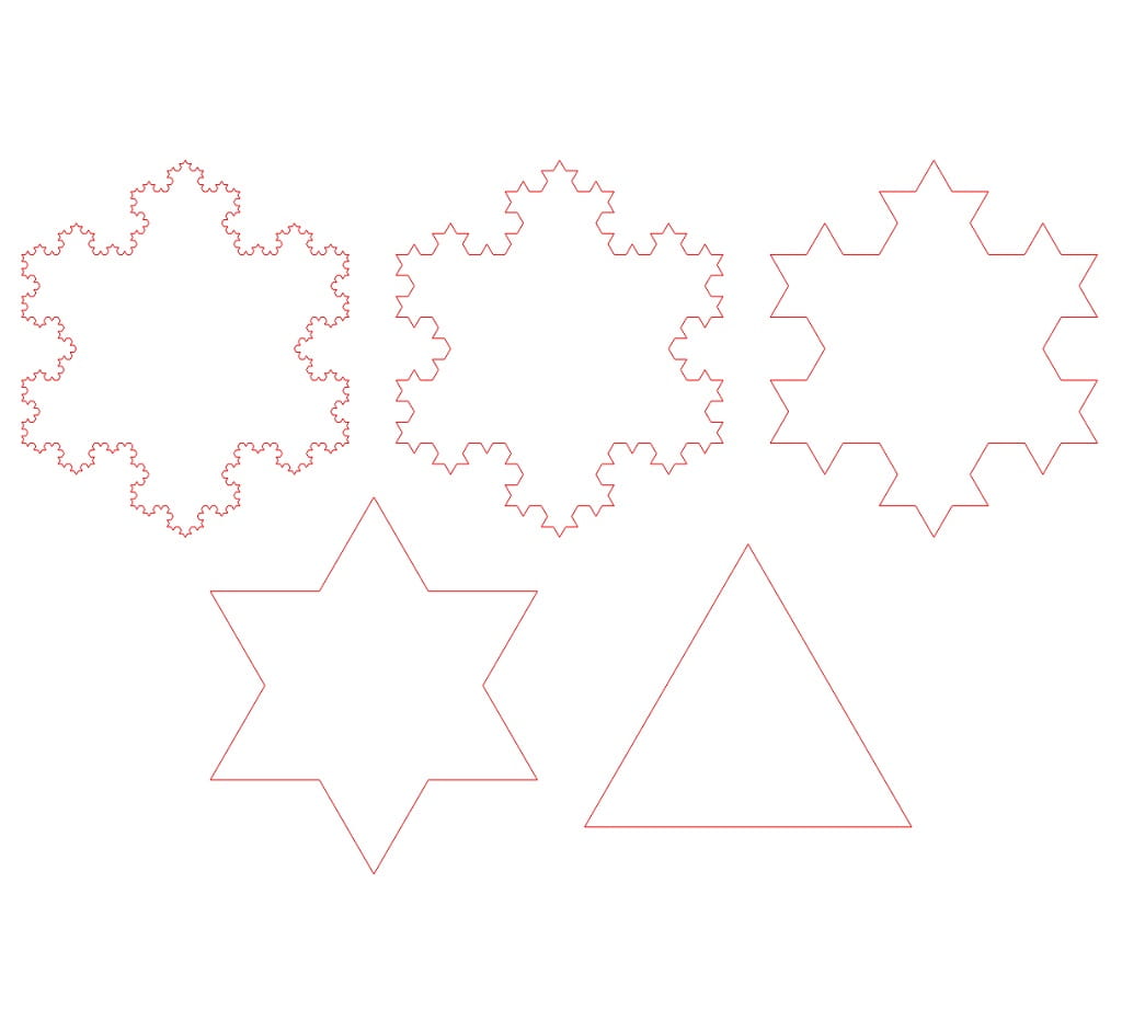 Laser Cut Koch Snowflake Ornament