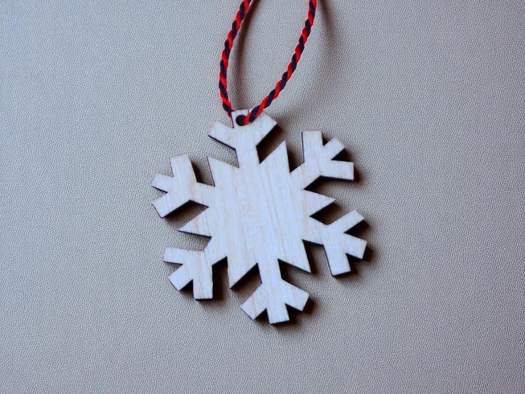 Laser Cut Snowflake Festive Holiday Ornament